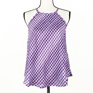 💜🦋LAST🦋 NWT Kopal Mitra Reversible Checked/Striped Top, Size Small